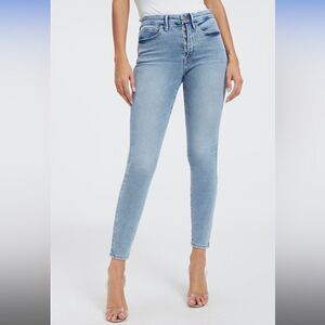 NEW GOOD AMERICAN Good Legs Button Fly Skinny Jeans Indigo317 2
